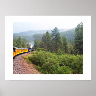 Póster Viaje de tren del vapor a Silverton