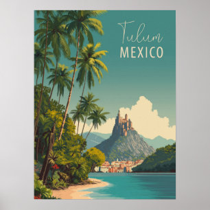 Póster Viaje de Tulum México
