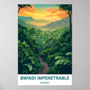 Póster Viaje de Uganda por un bosque impenetrable de Bwin