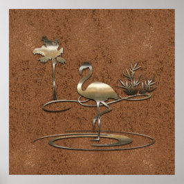 Póster Viaje de vacaciones de oro retro