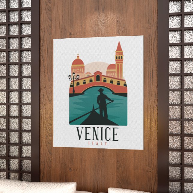 Póster Viaje de Venecia (venice italy vintage travel poster)
