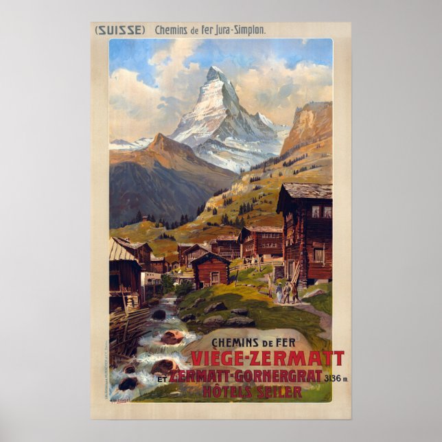 Póster Viaje de verano de Suiza (Frente)