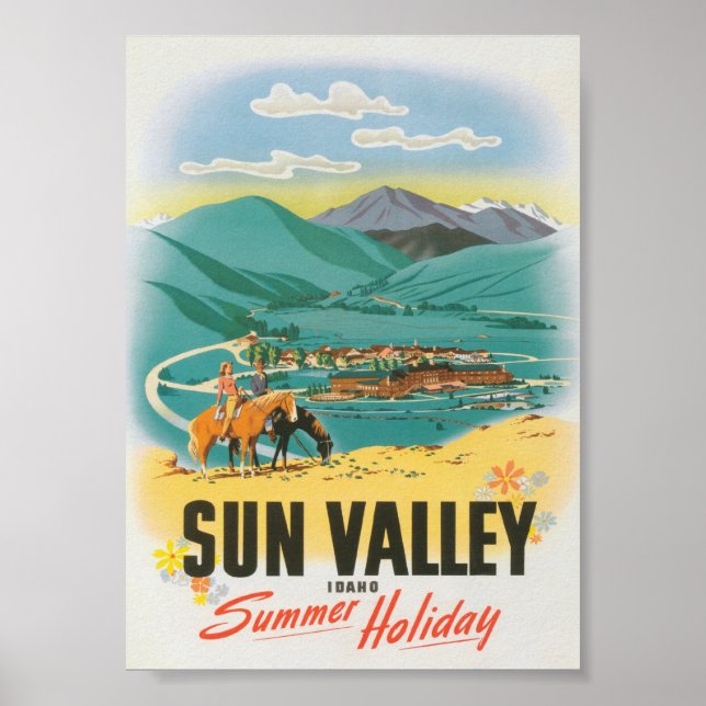 Póster Viaje de verano de vacaciones en Idaho en Sun Vall (Frente)