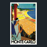Póster Viaje de vintage al tenis en Montecarlo Monaco<br><div class="desc">Deportes de tenis de Montecarlo Monaco - Gran Poster de Viajes de Vintage. Anuncio de un viejo afiche de viaje que promueve el viaje de vacaciones a Mónaco.</div>
