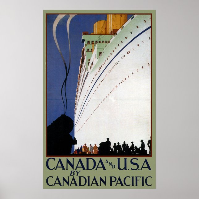 Póster Viaje de Vintage Canadian Cruise Lines (Frente)