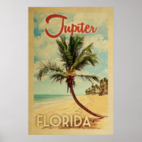 Viaje de vintage de Júpiter Palm Tree