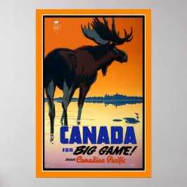Póster Viaje de Vintage Poster Canadá Gran Juego