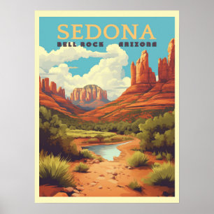 Póster Viaje de Vintage Sedona Arizona
