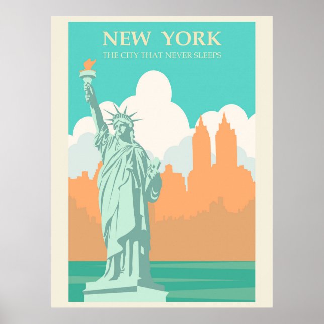 Póster Viaje del Ilustracion de la Vieja Dama de la Liber (Frente)