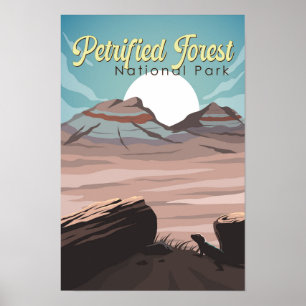 Póster Viaje del Ilustracion del Parque Nacional de los B
