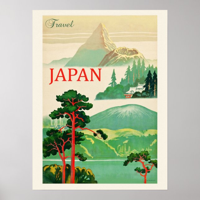 Póster Viaje del Monte Fuji en Japón (Frente)