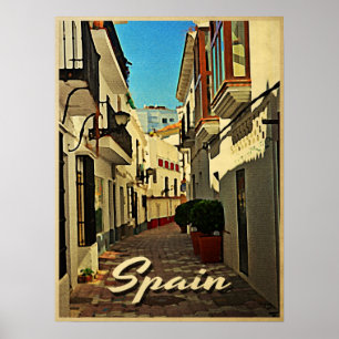 Póster Viaje del vintage de España