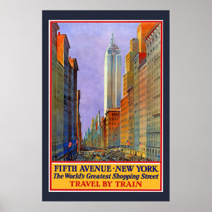 Póster Viaje del vintage de Nueva York