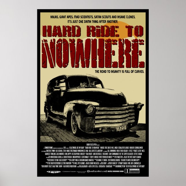Póster Viaje Duro A Ningún Poster Oficial (Frente)