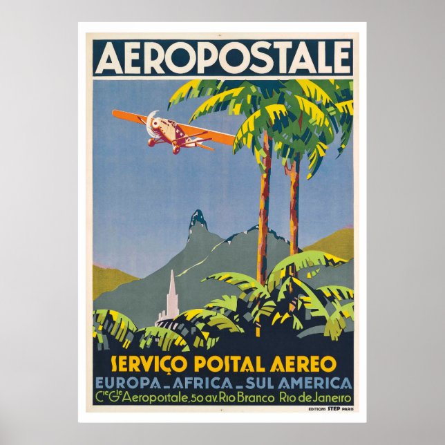 Póster Viaje en aeródromo de época (Frente)