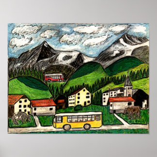 Póster Viaje en autobús