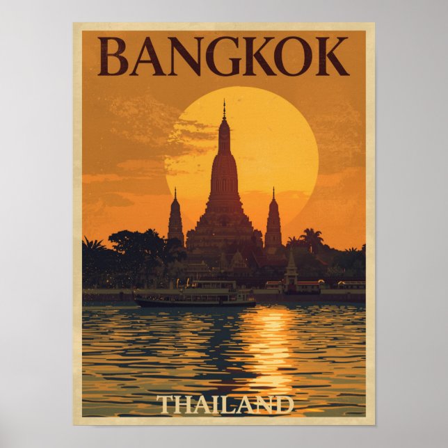 Póster Viaje en Bangkok (Frente)