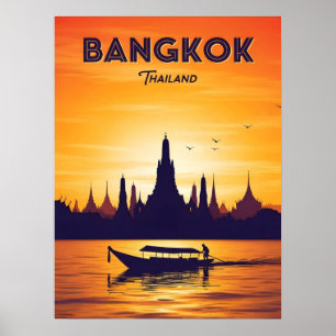 Póster Viaje en Bangkok Tailandia