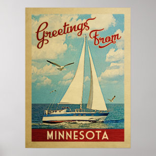 Póster Viaje en barco de vela Poster Minnesota