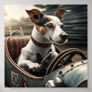 Póster Viaje en Carreras de Beagle