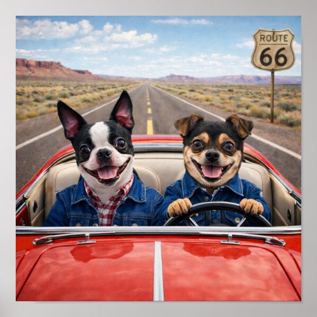 Póster "Viaje en carretera" (Frente)