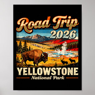 Póster Viaje en carretera 2026 parque nacional yellowston
