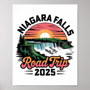 Póster Viaje en carretera a Niagara Falls 2025 Viaje fami