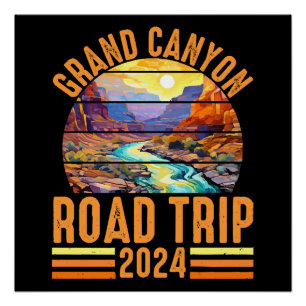 Póster Viaje en coche por Grand Canyon National Park 2024