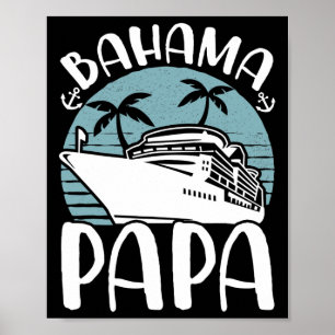 Póster Viaje en crucero de familia Bahama Papa