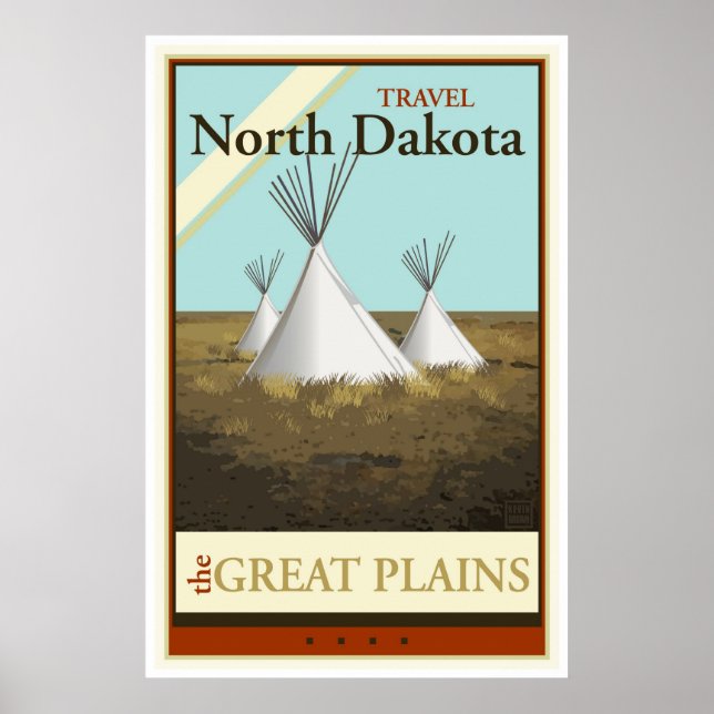 Póster Viaje en Dakota del Norte (Frente)
