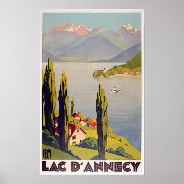 Póster Viaje en el lago de Annecy (Frente)