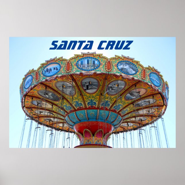 Póster Viaje en el parque de atracciones de Santa Cruz (Frente)