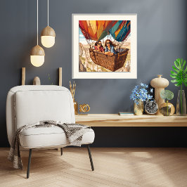 Póster Viaje en globo aerostático en Cappadocia, Turquía 