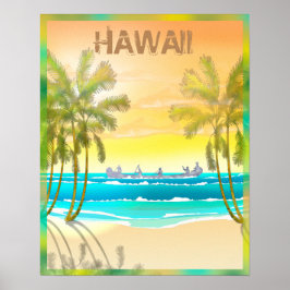 Póster Viaje en Hawái
