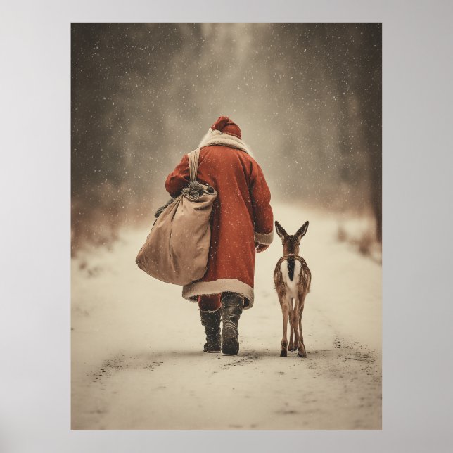 Póster Viaje en invierno de Santa María (Frente)