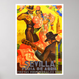 Póster Viaje en la Feria de Sevilla 1949
