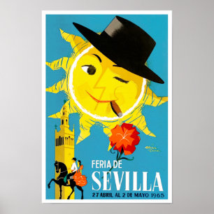 Póster Viaje en la Feria de Sevilla 1965