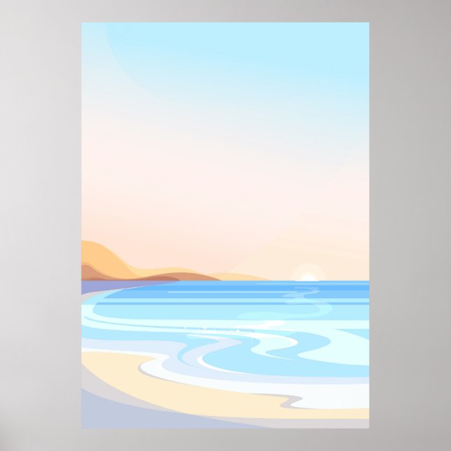 Póster Viaje en la playa (Frente)