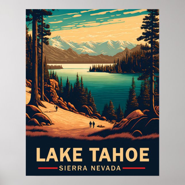 Póster Viaje en Lake Tahoe (Frente)