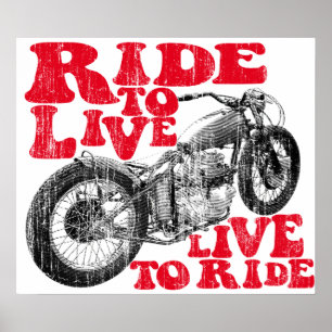 Póster Viaje en moto