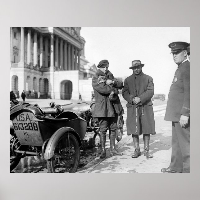 Póster Viaje en motocicleta en 1918 (Frente)