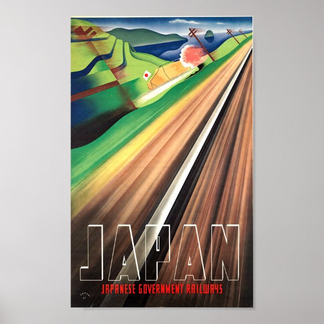 Póster Viaje en tren de Japón (Frente)