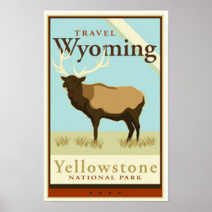 Póster Viaje en Wyoming
