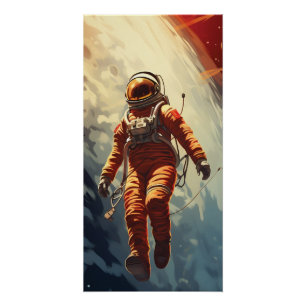 Póster Viaje espacial astronauta