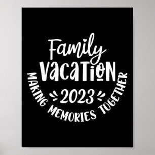 Póster Viaje Familiar Vintage Vacaciones de Verano Playa