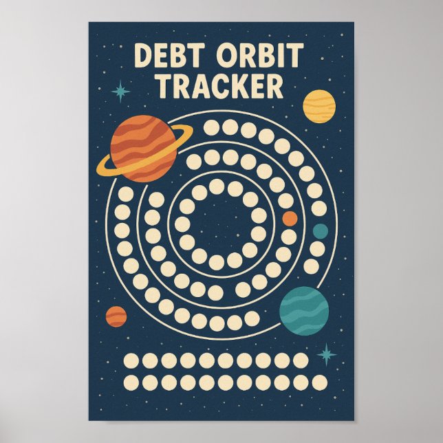Póster Viaje Financiero - Rastreador de Órbita del Planet (Frente)