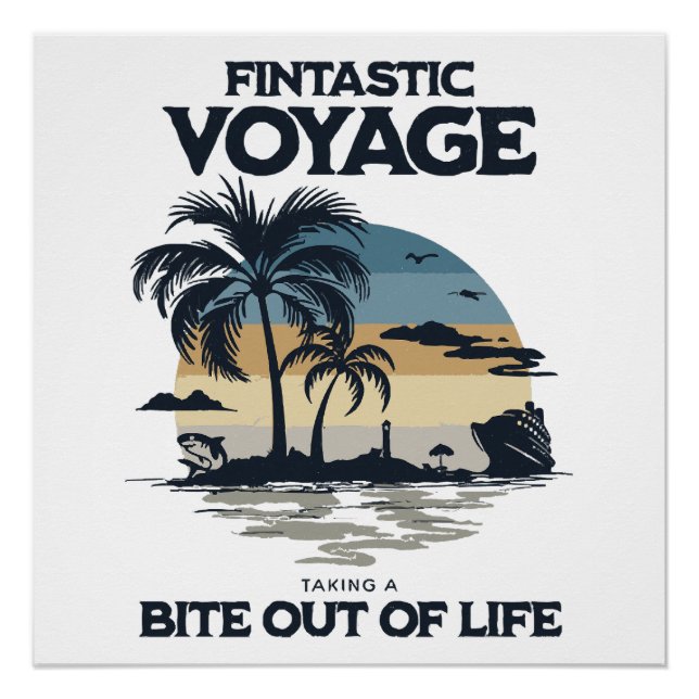 Póster Viaje Fintástico Tomando un Bocado de la Vida (Anverso)