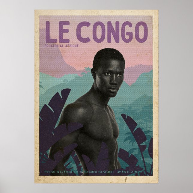 Póster Viaje francés en Congo (Frente)
