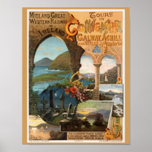 Póster Viaje hermoso de Irlanda