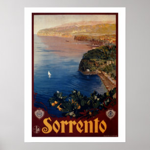 Póster Viaje italiano de Sorrento en los años 20